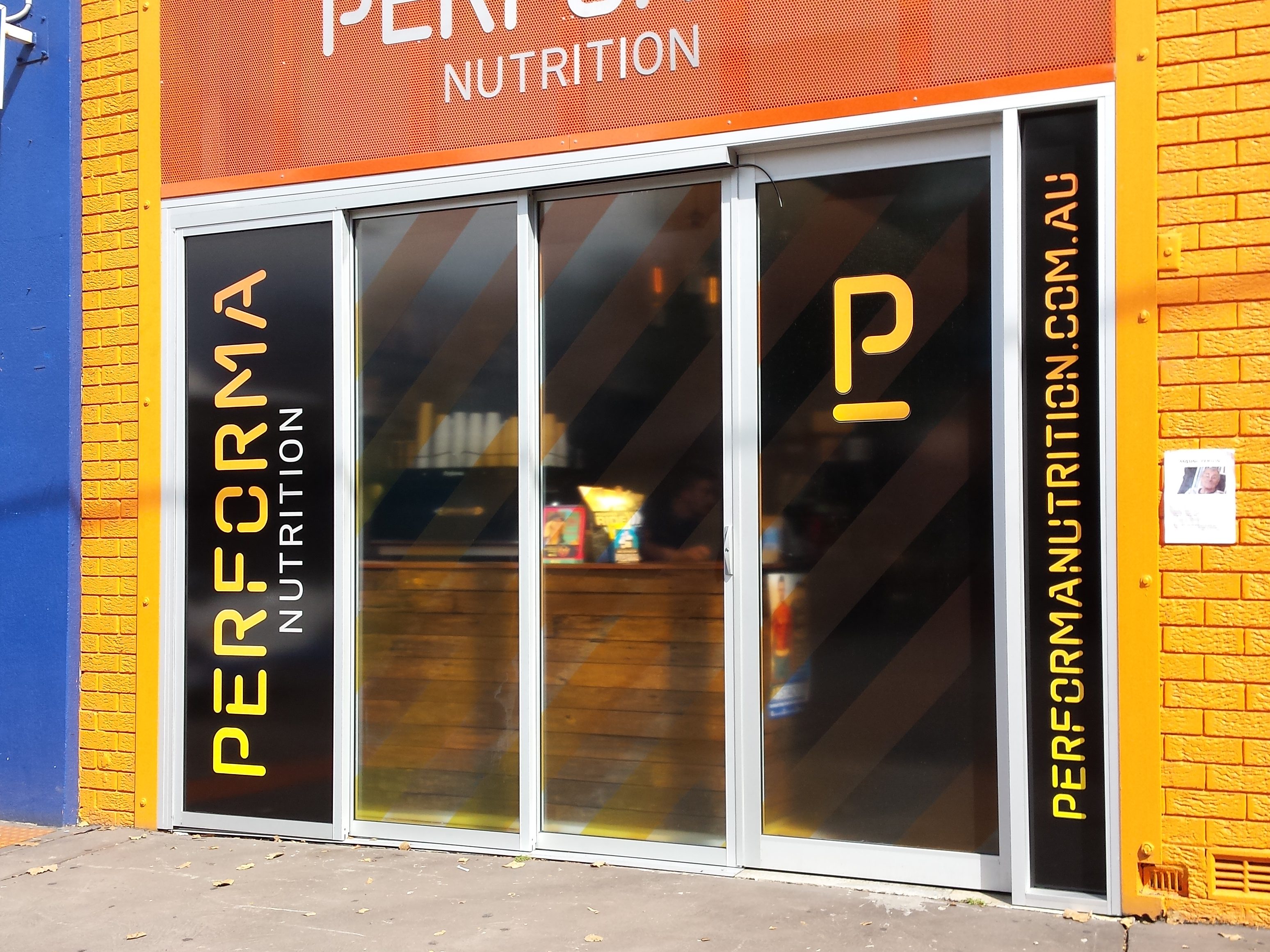 Perfoma Nutrition Window Signage