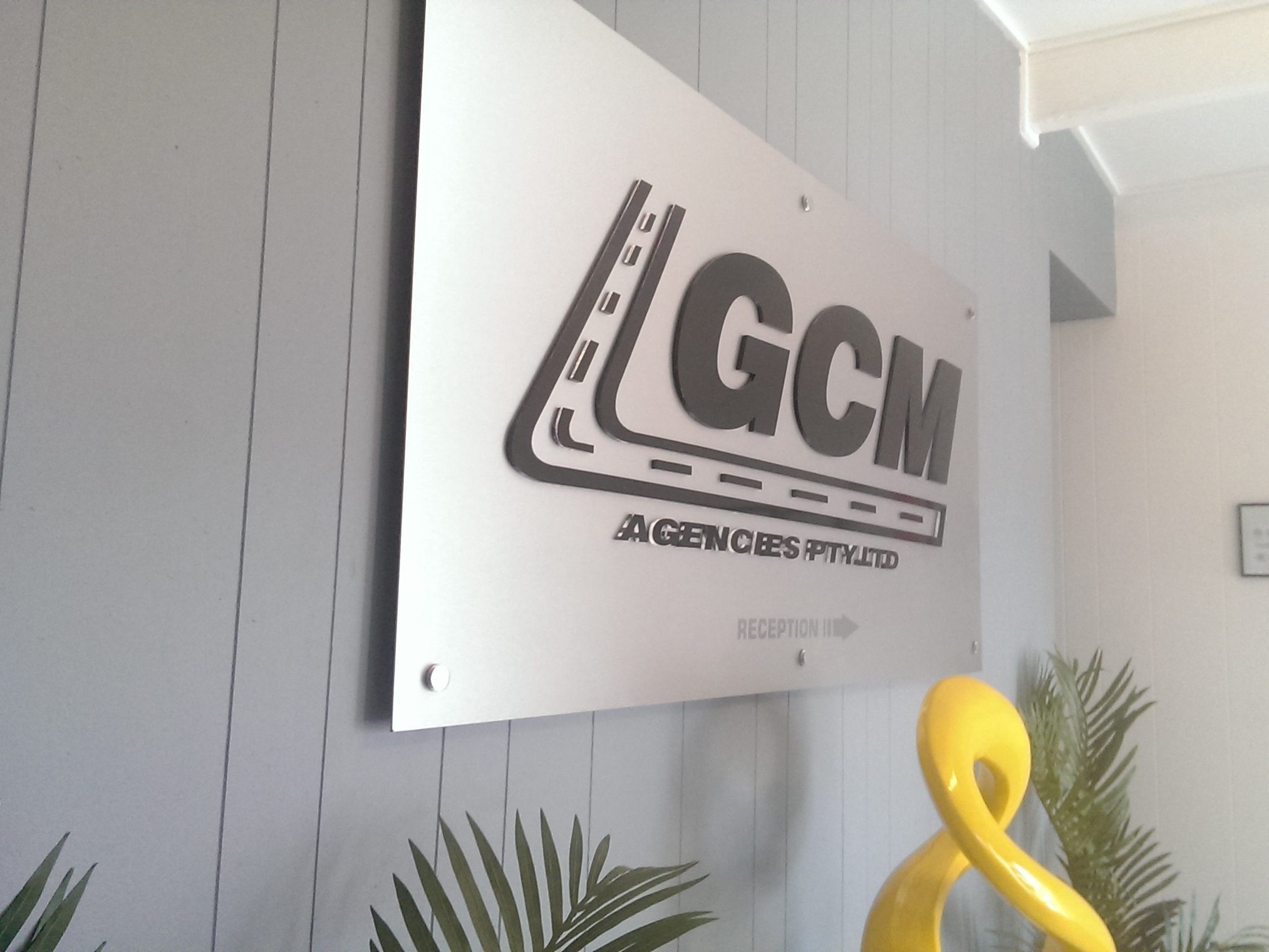 GCM Reception Signage with Sealy Signs
