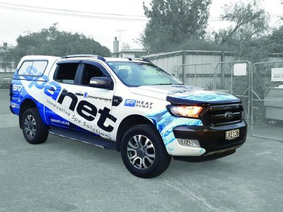 Spanet Ute with Corporate Signage