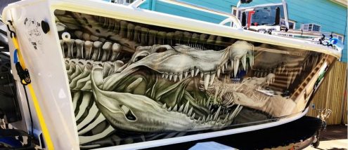 Boat Wrap Crocodile Design