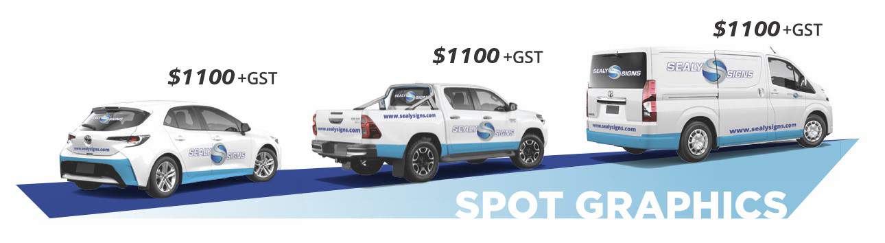 Spot Graphics Decals cost guide for car, van and utes